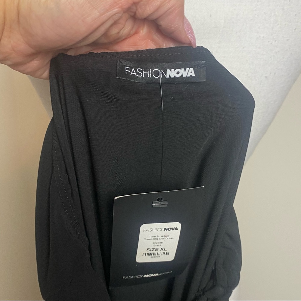 NWT Fashion Nova Dress Black Strapless Party Size XL - Picture 8 of 12